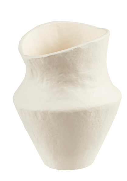 PAMPLONA Vase crème H 15 cm - Ø 12,5 cm