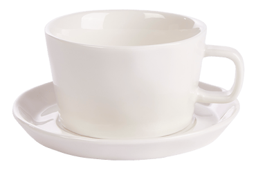MAREA Taza y plato blanco A 5,6 cm - Ø 9,2 cm