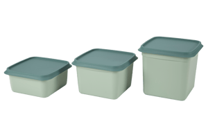 FREEZER Cajas congeladoras juego de 10 menta, verde oscuro 