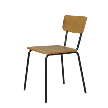 BRODY Chaise de salle à manger naturel H 75 x Larg. 46,5 x P 52,5 cm