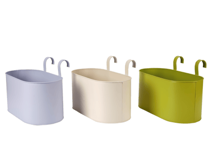 TANAMAN Pot à suspendre 3 couleurs vert H 22 x Larg. 33 x P 21 cm