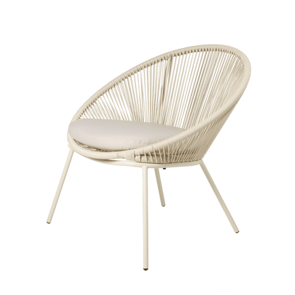 PAPAYO Lounge stoel zand H 76 x B 78 x D 68 cm