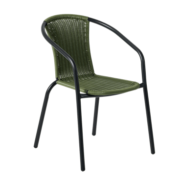 GERONA Cadeira empilhável caqui H 77 x W 58 x D 53 cm