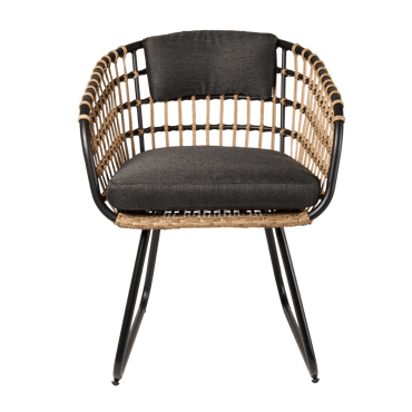 BONES Chaise noir H 80 x Larg. 62 x P 61 cm