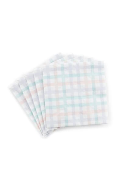 MELTY Set de 20 serviettes multicolore Larg. 25 x Long. 25 cm
