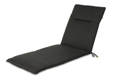 BAYA Coussin de jardin chaise longue noir Larg. 60 x Long. 178 cm